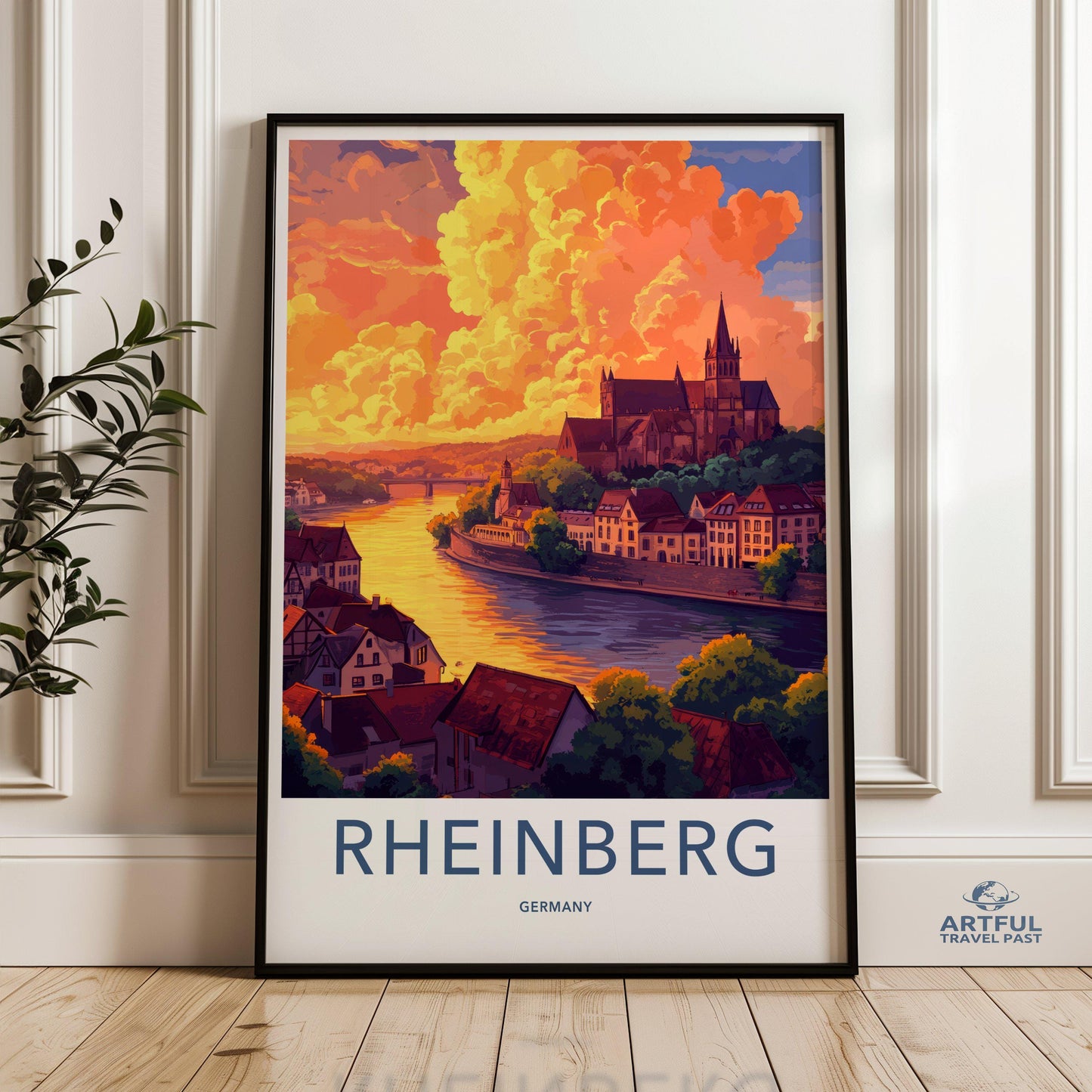 Rheinberg Poster | Germany Wall Art | Europe Decor