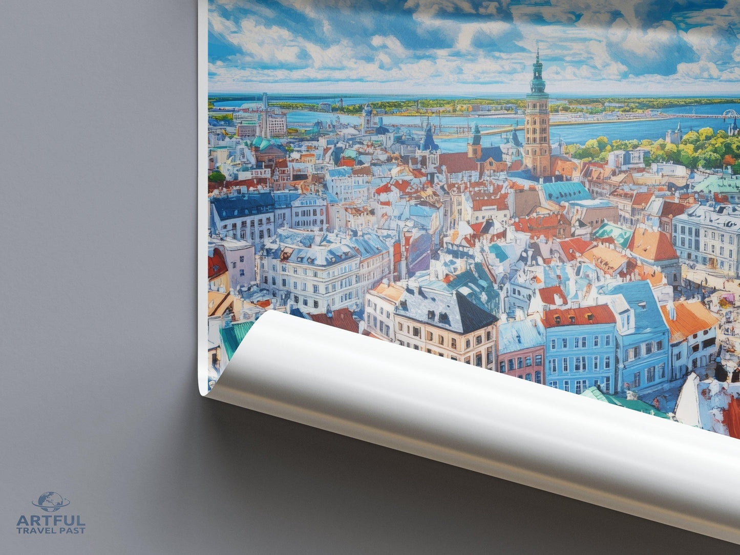 Riga Poster | Latvia Wall Art | Europe Decor