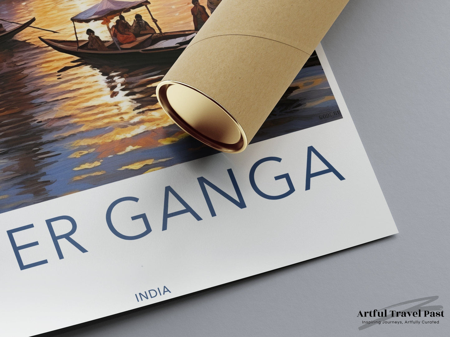 River Ganga Poster | Uttar Pradesh Wall Art | India Decor