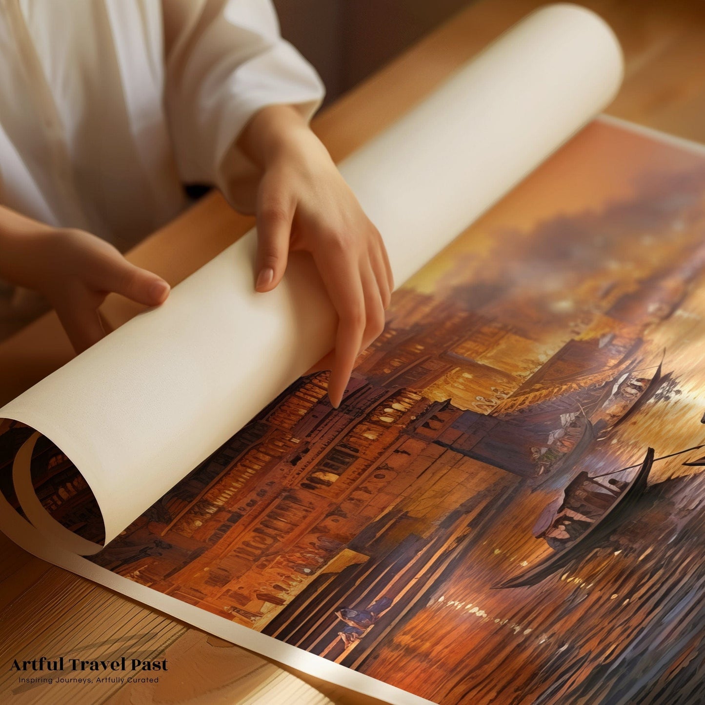 River Ganga Poster | Uttar Pradesh Wall Art | India Decor