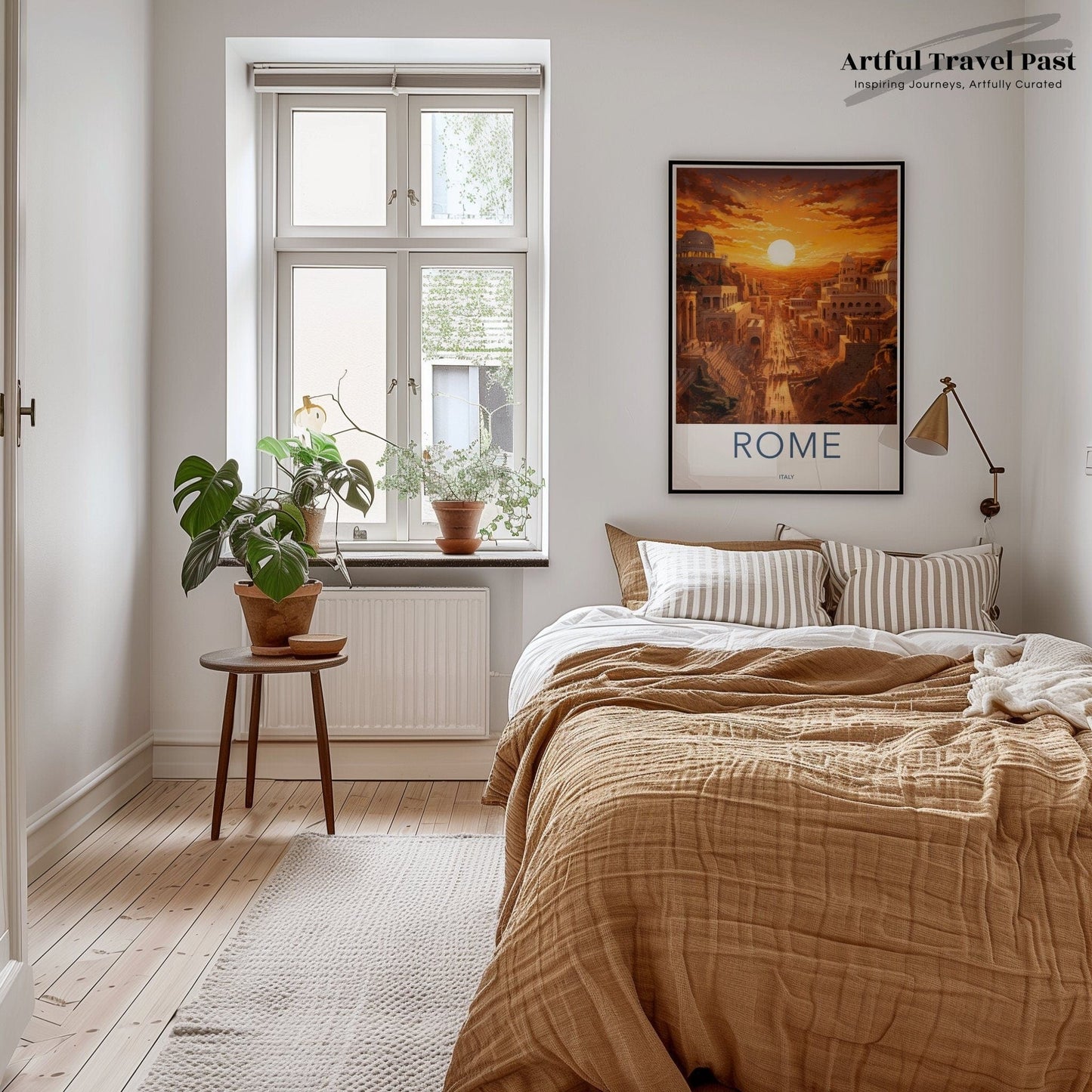 Rome Sunset Poster | Italy Wall Art | Europe Decor