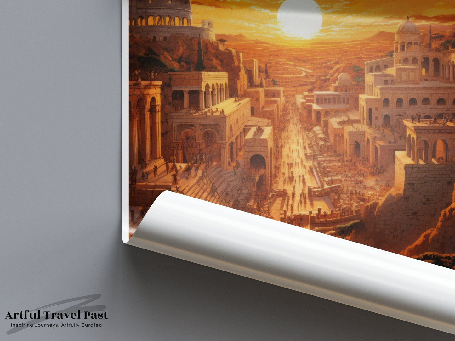 Rome Sunset Poster | Italy Wall Art | Europe Decor