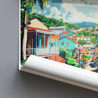 Roseau Poster - Dominica Wall Art
