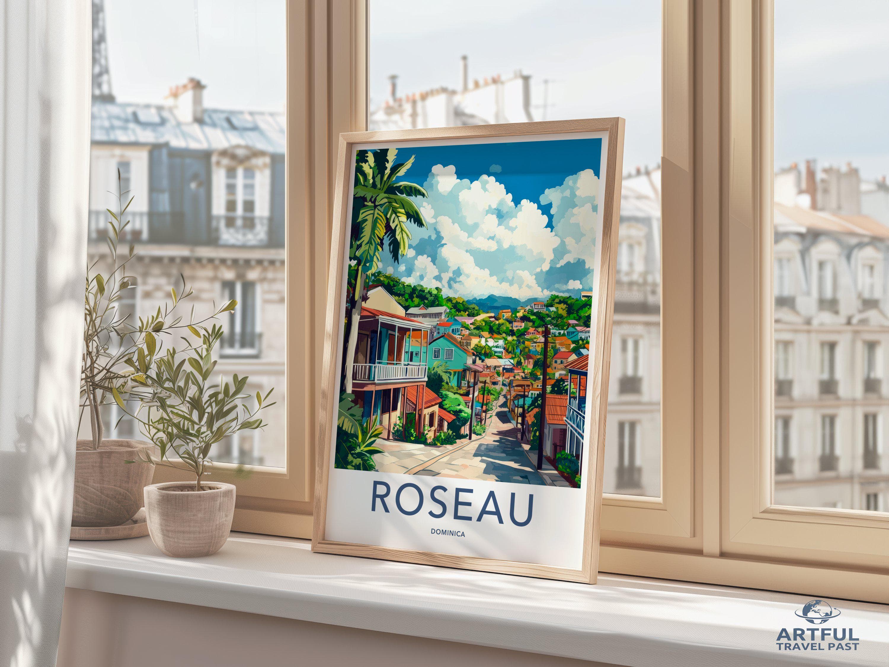 Roseau Poster - Dominica Wall Art