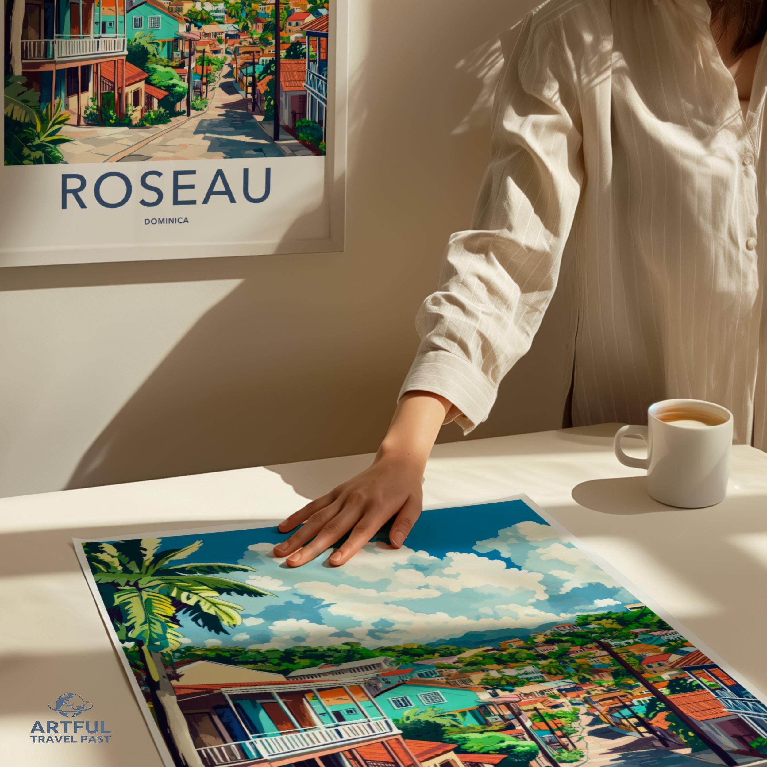 Roseau Poster - Dominica Wall Art