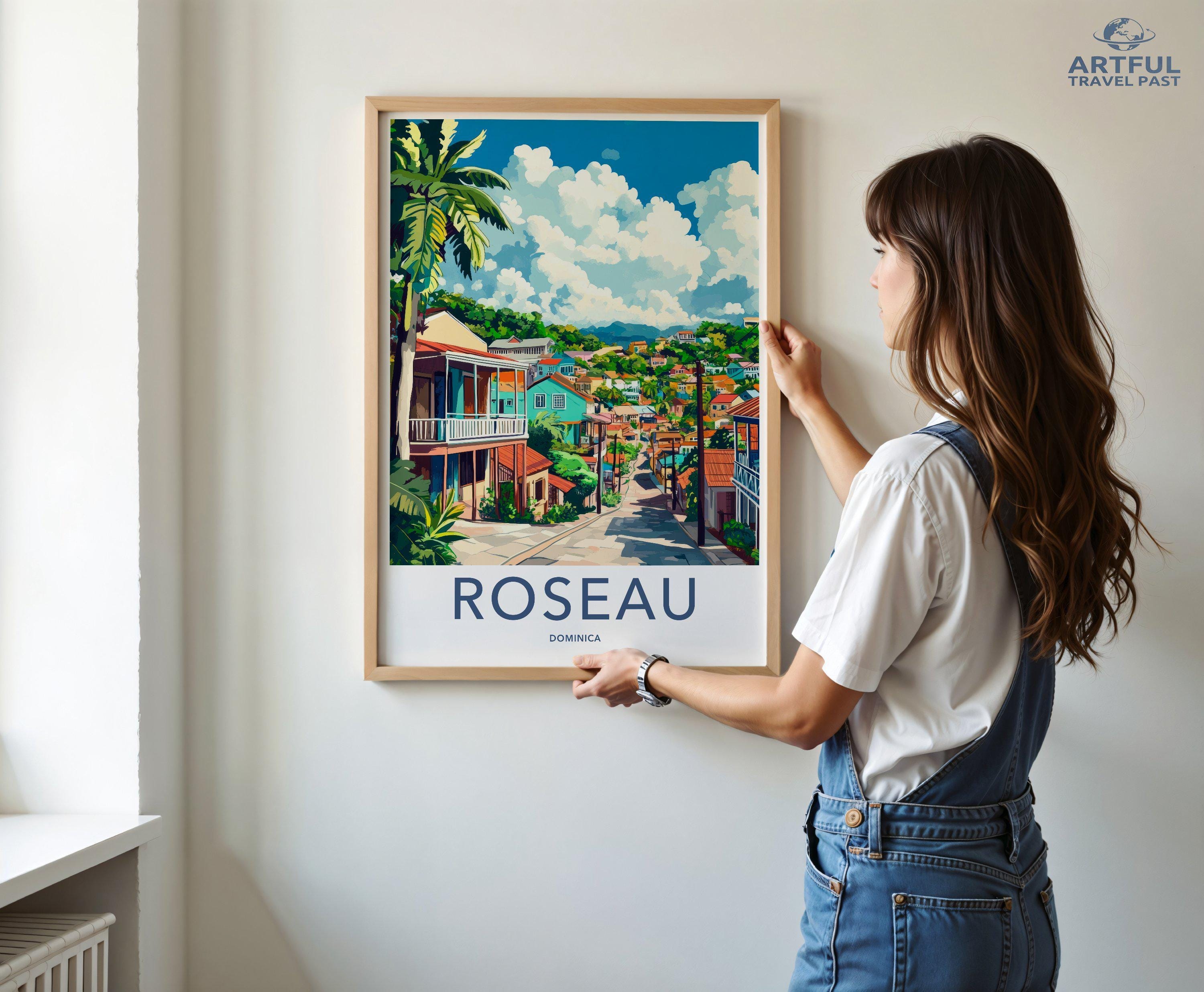 Roseau Poster - Dominica Wall Art