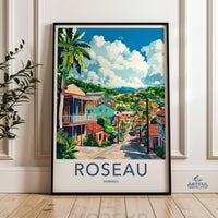 Roseau Poster - Dominica Wall Art