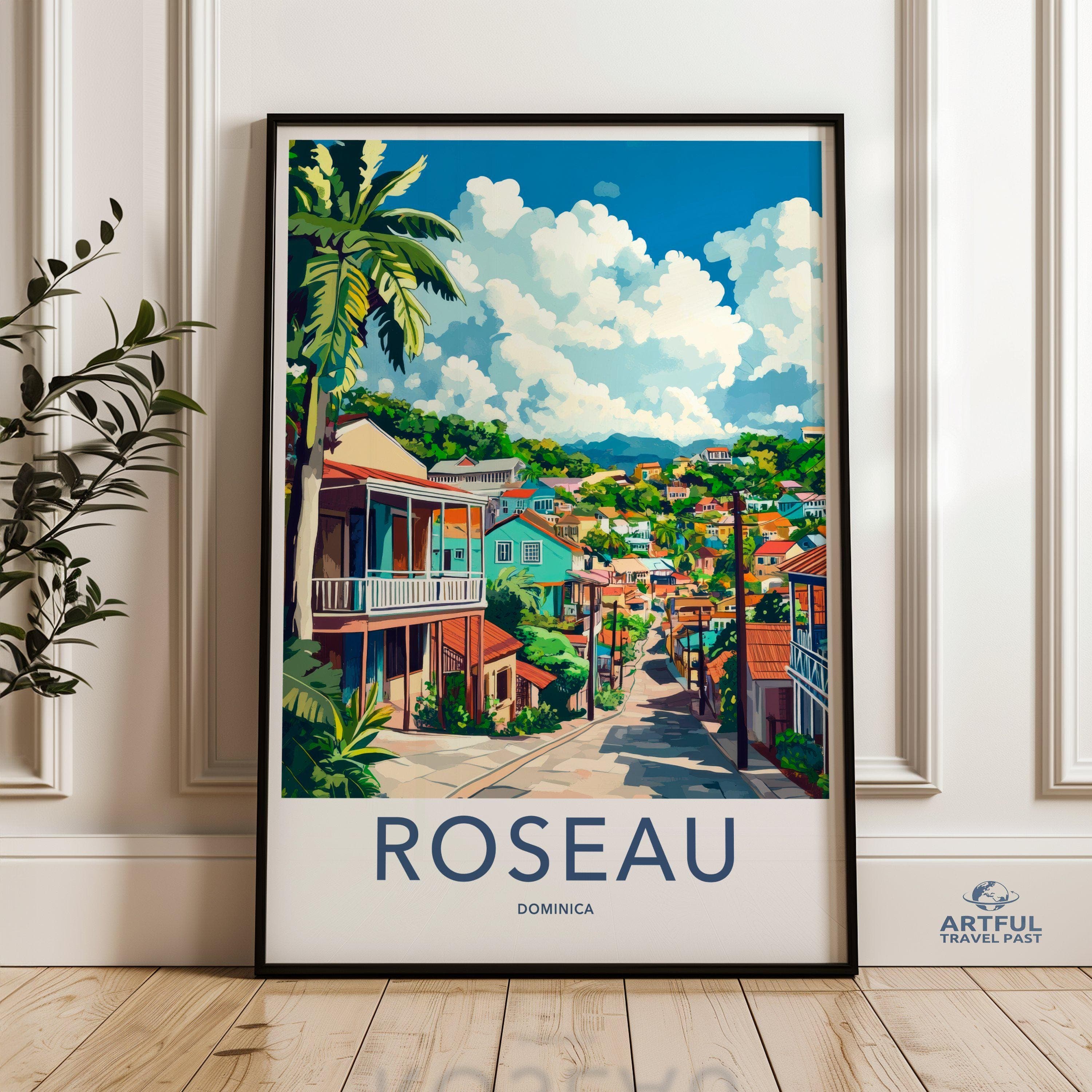 Roseau Poster - Dominica Wall Art