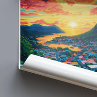 Roseau Poster - Dominica Wall Art