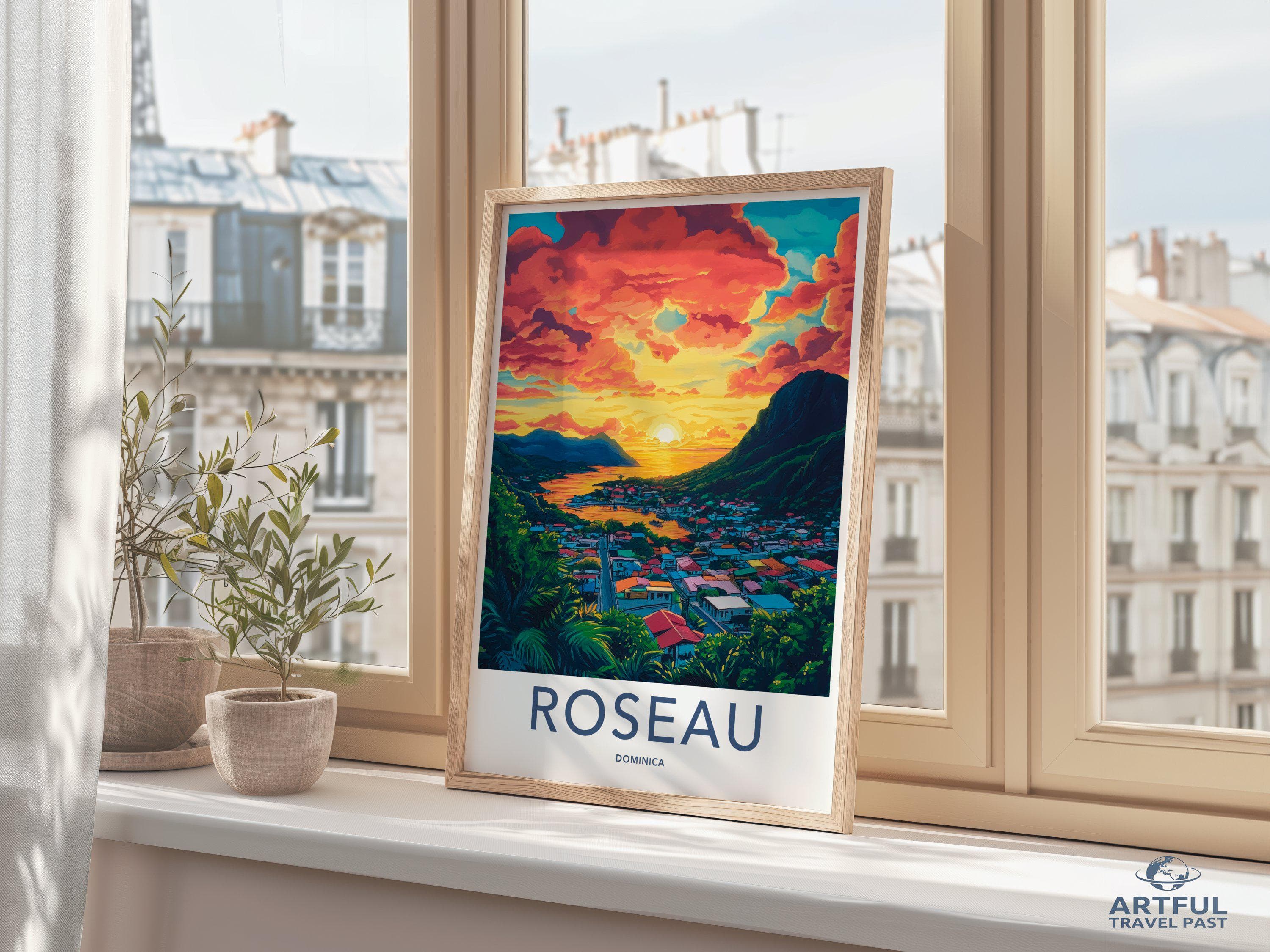 Roseau Poster - Dominica Wall Art