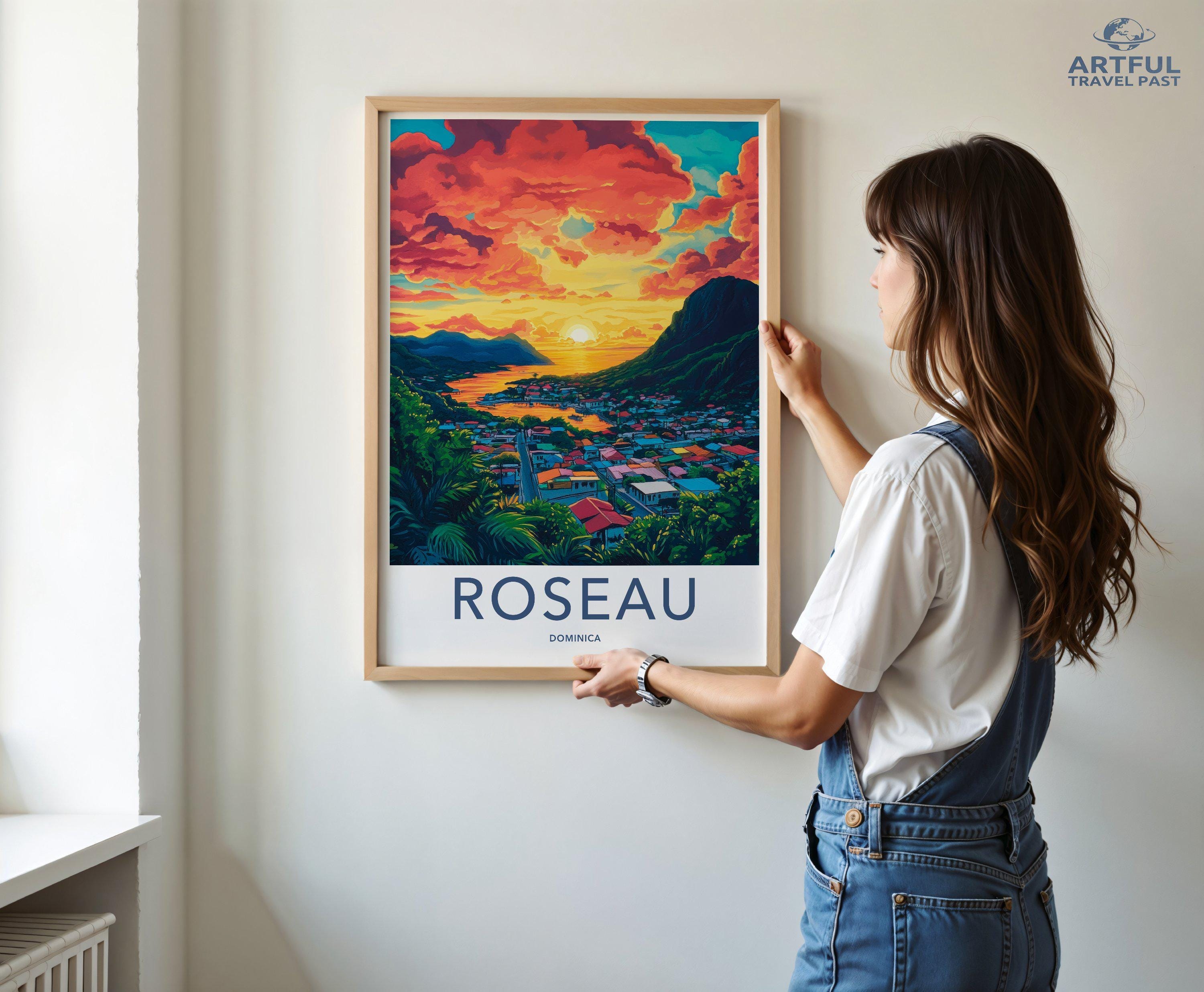 Roseau Poster - Dominica Wall Art