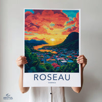 Roseau Poster - Dominica Wall Art