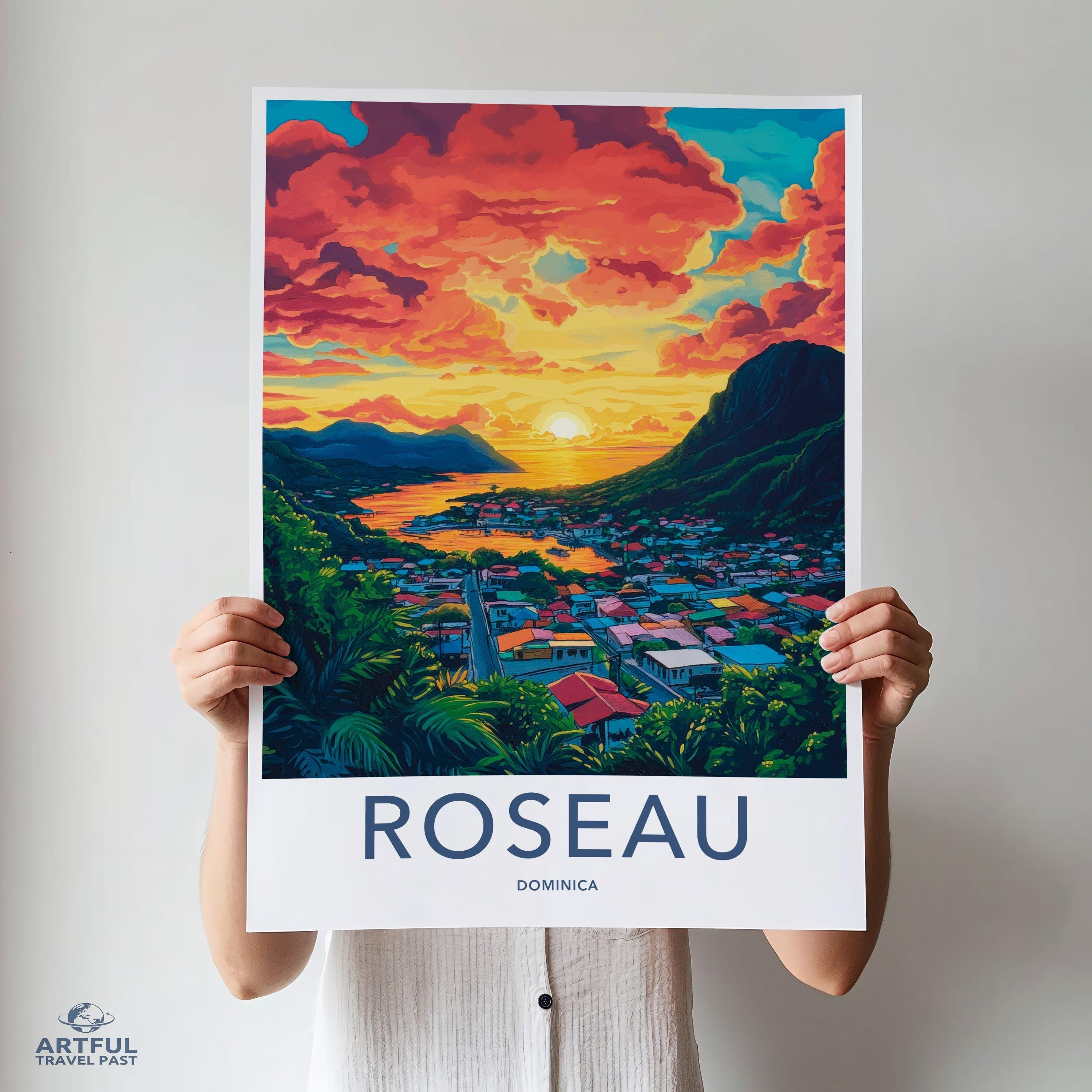 Roseau Poster - Dominica Wall Art