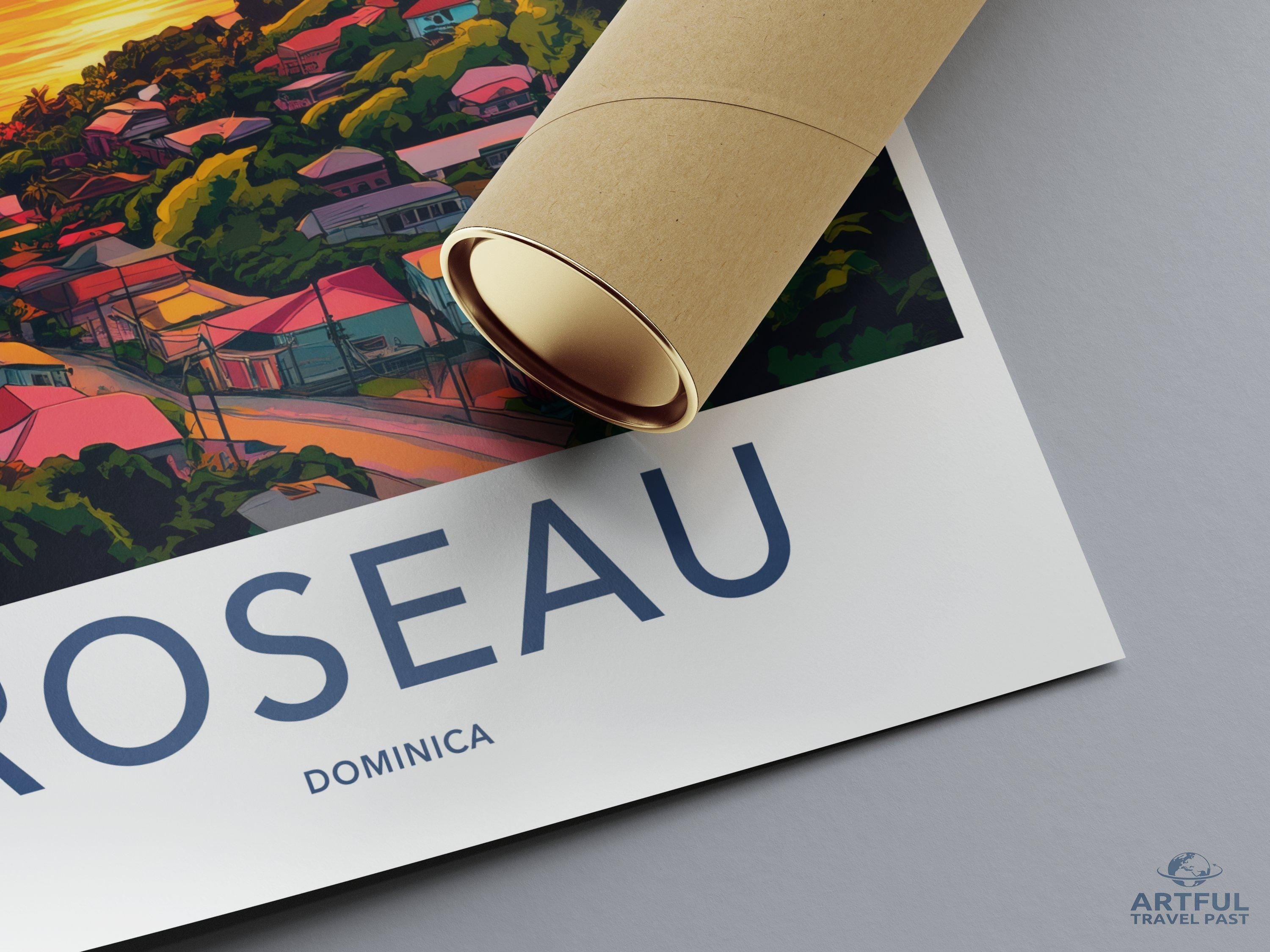 Roseau Poster - Dominica Wall Art