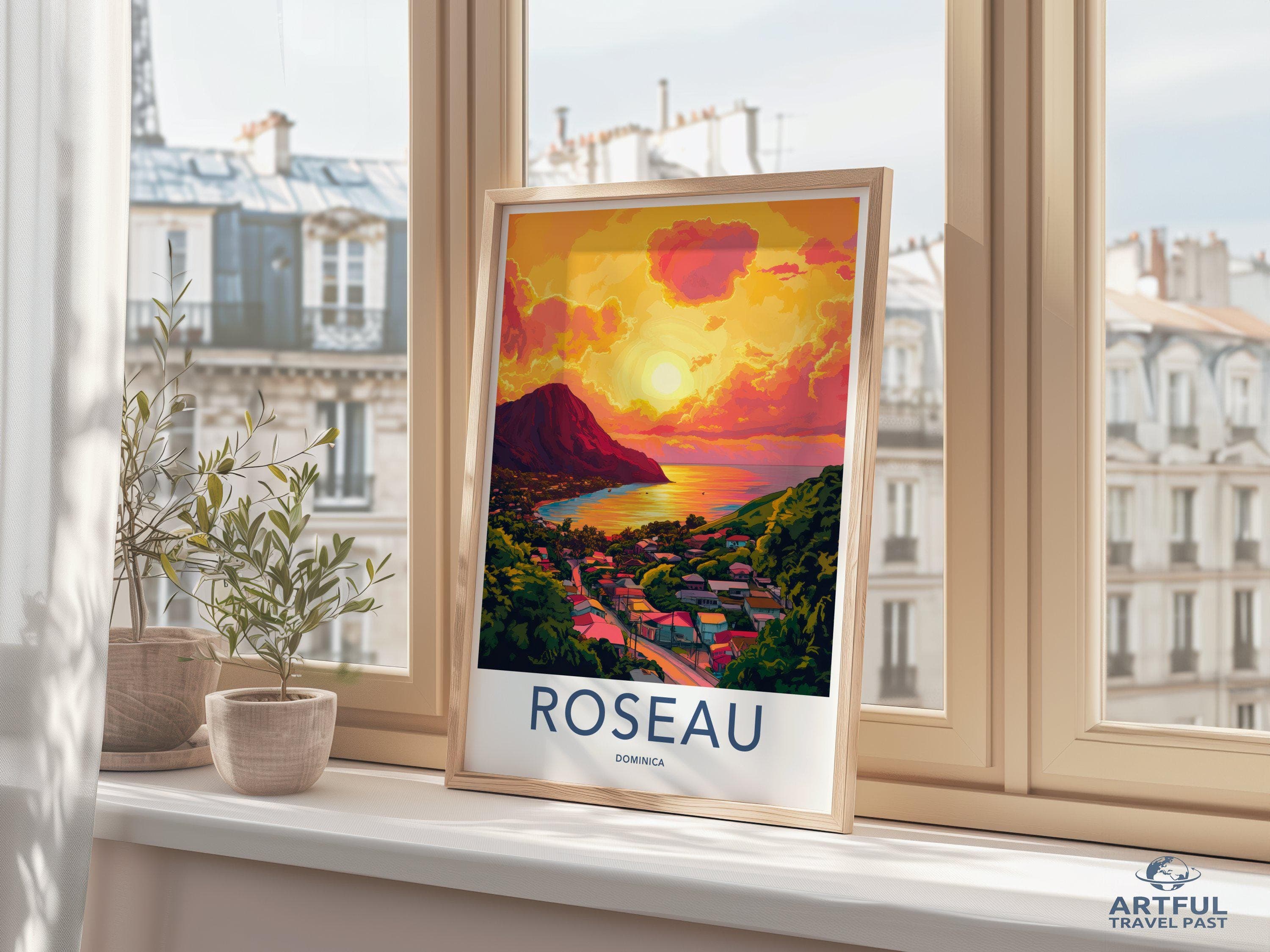 Roseau Poster - Dominica Wall Art