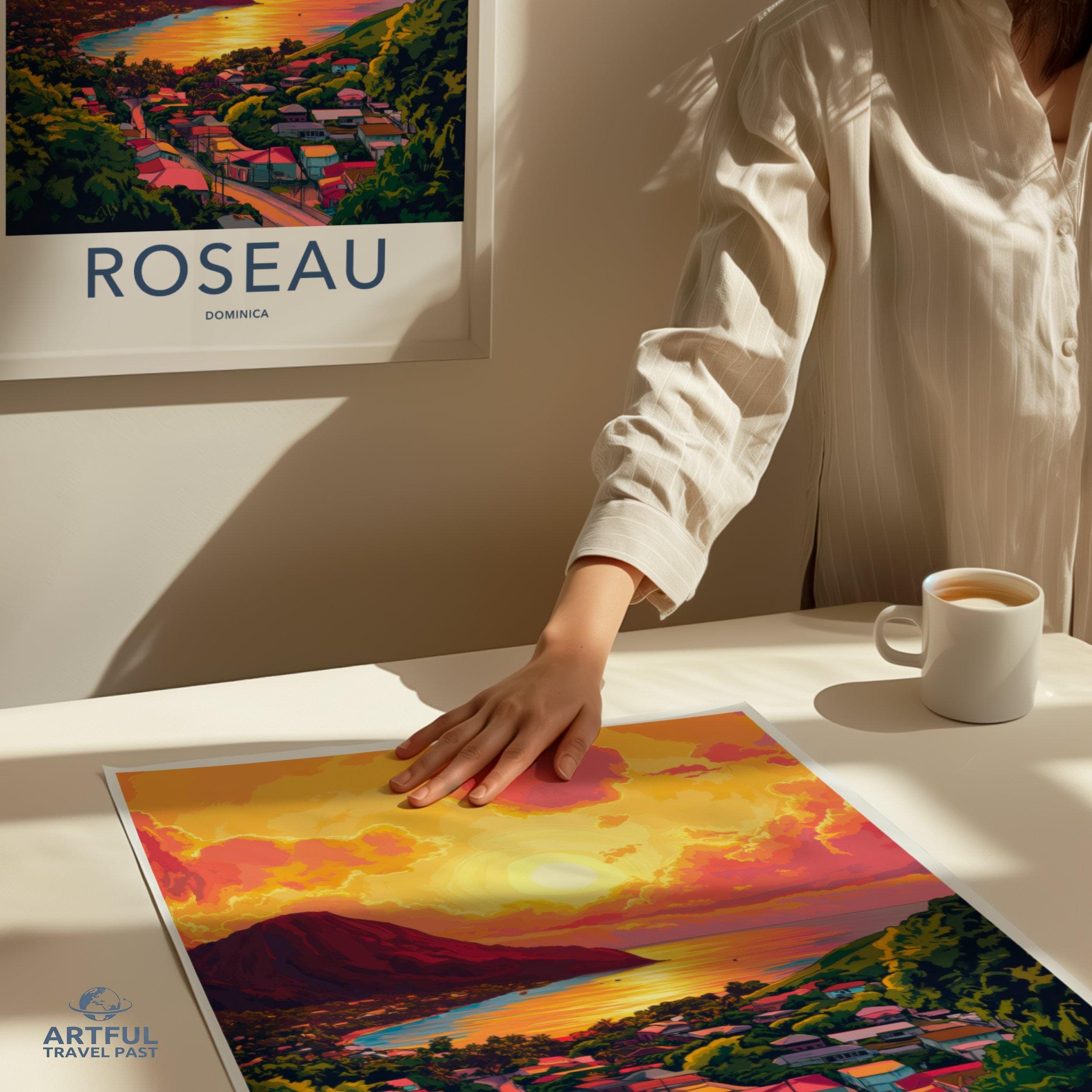 Roseau Poster - Dominica Wall Art
