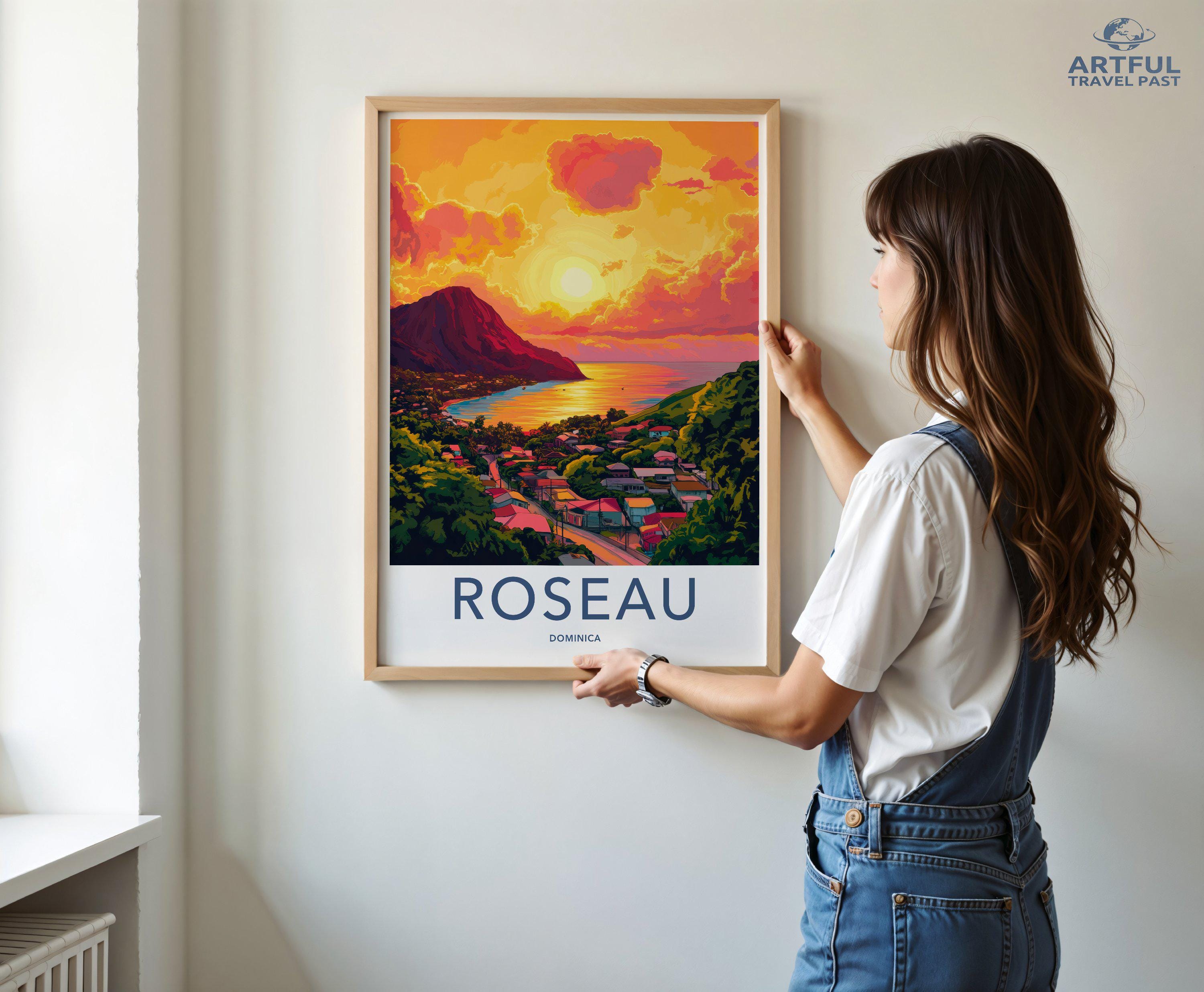 Roseau Poster - Dominica Wall Art