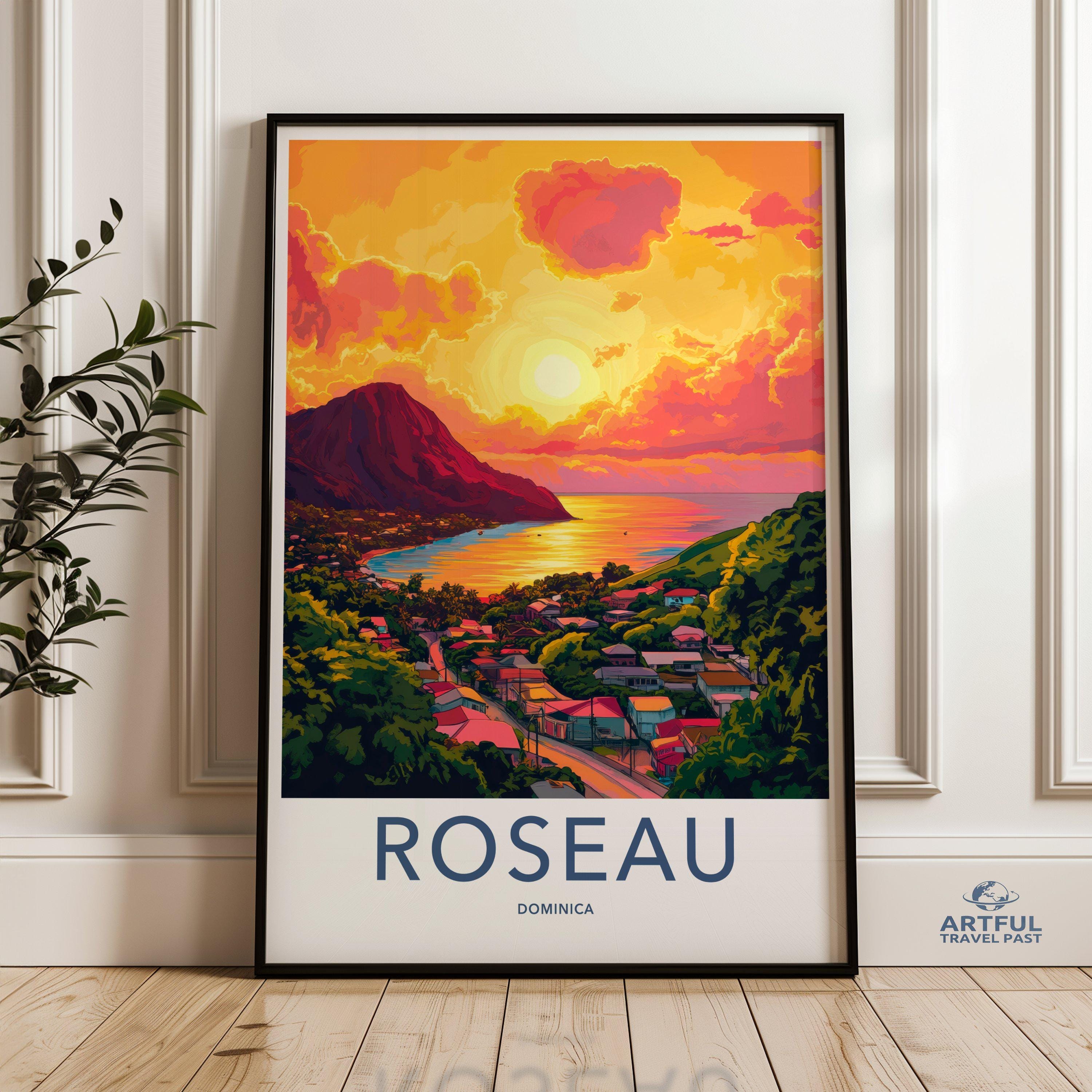 Roseau Poster - Dominica Wall Art