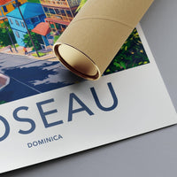 Roseau Poster - Dominica Wall Art