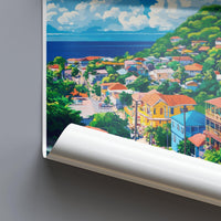 Roseau Poster - Dominica Wall Art