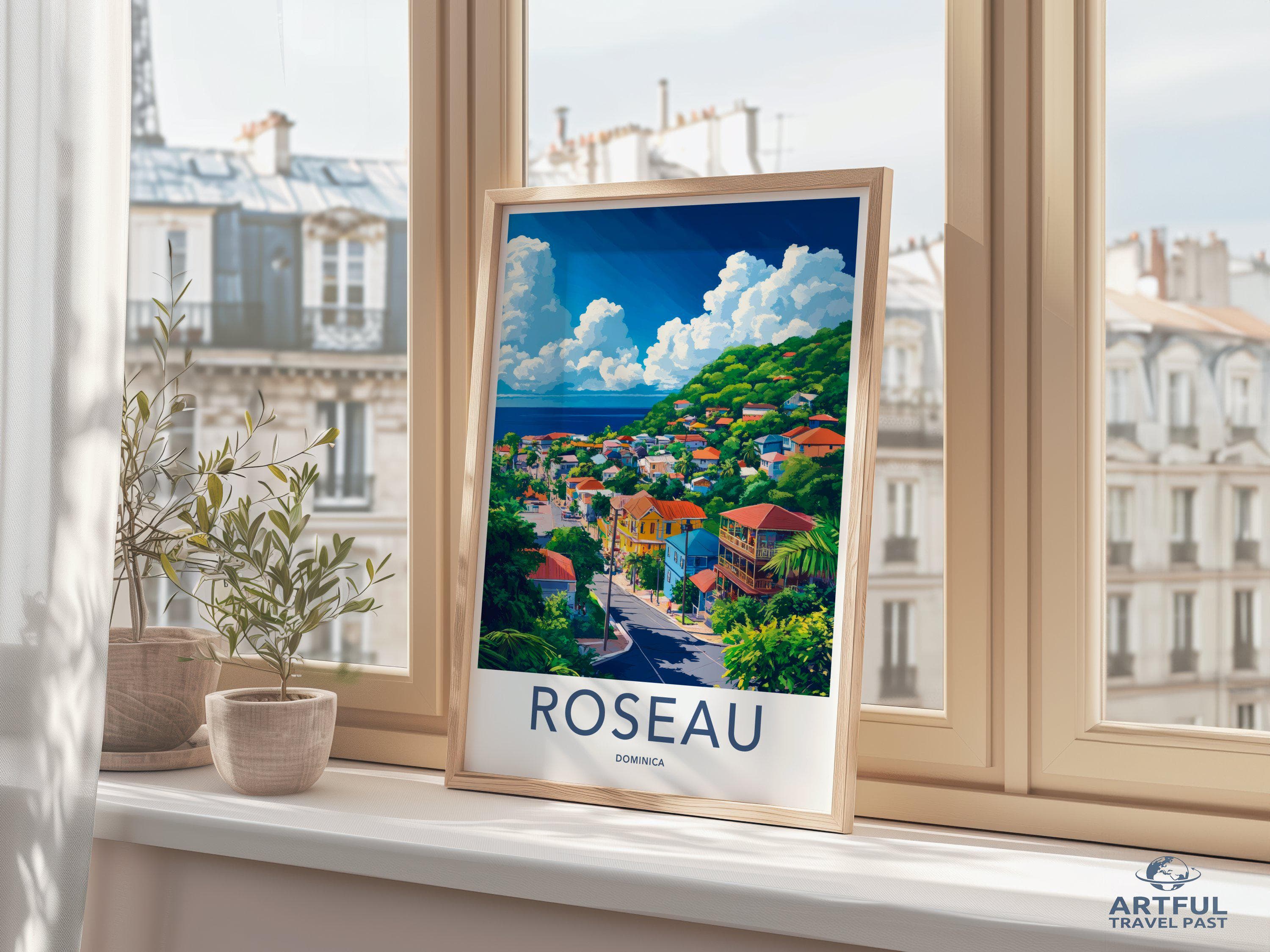 Roseau Poster - Dominica Wall Art