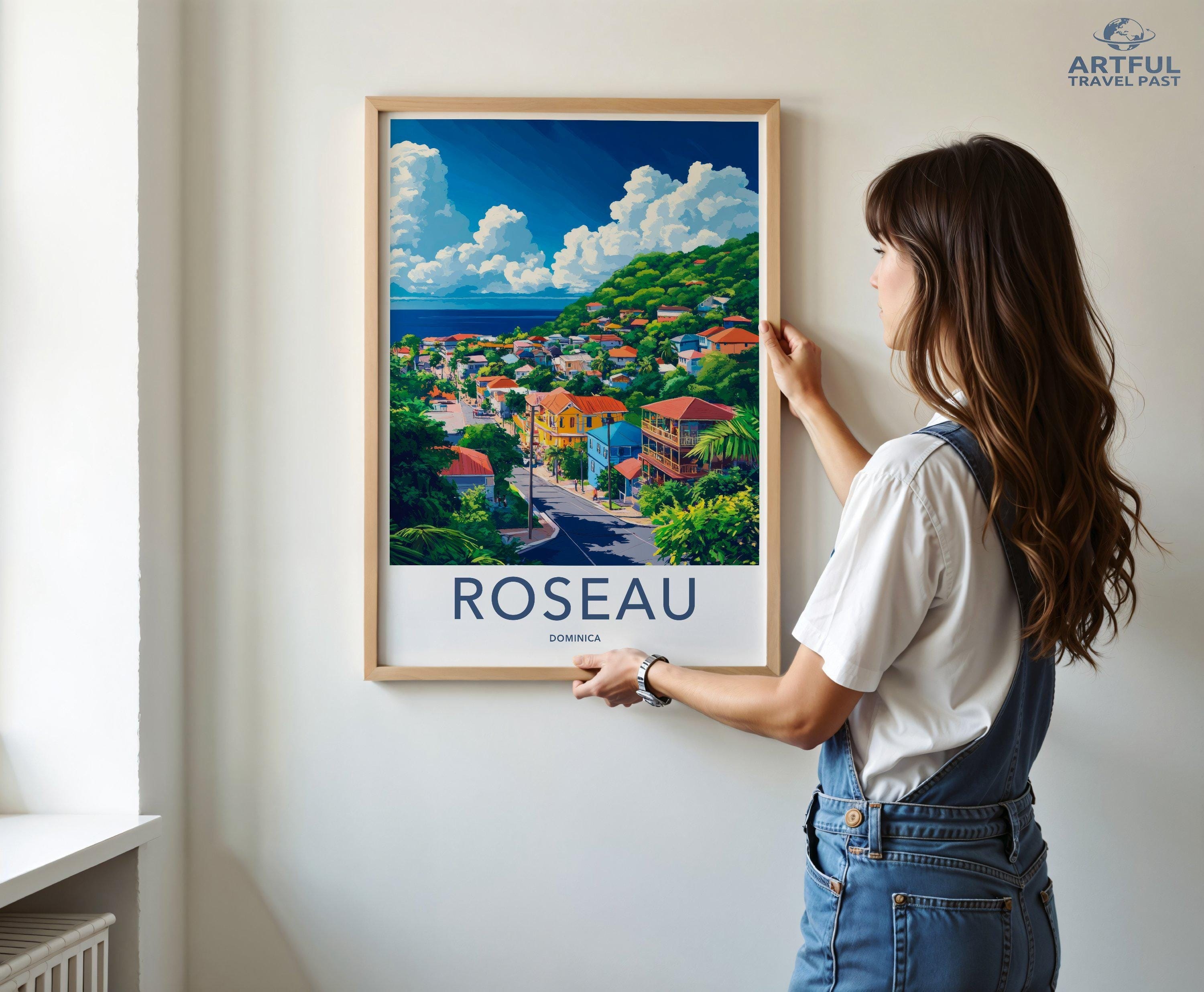 Roseau Poster - Dominica Wall Art