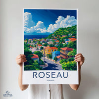 Roseau Poster - Dominica Wall Art
