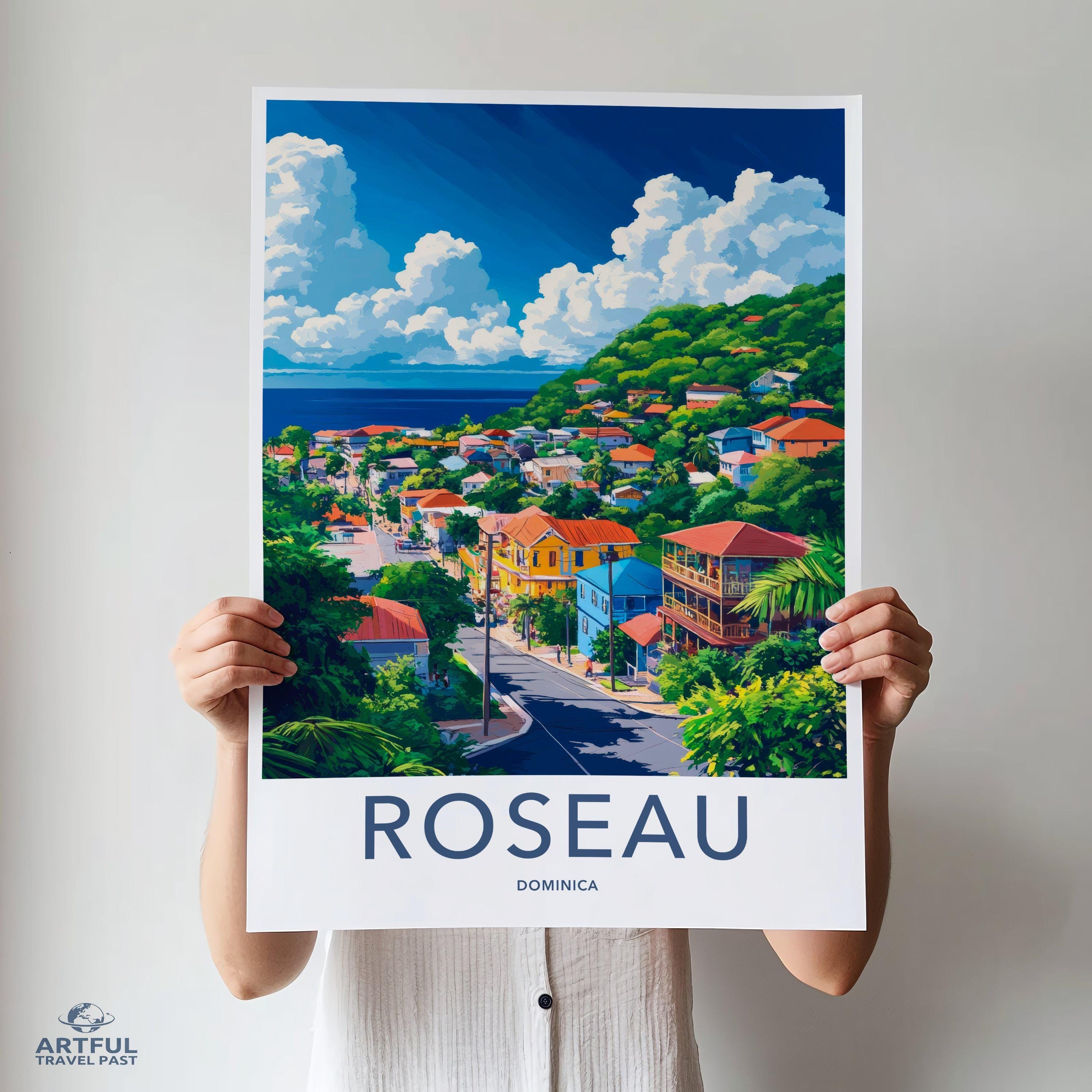 Roseau Poster - Dominica Wall Art