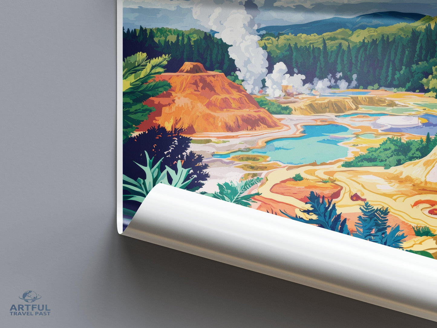 Rotorua Poster - New Zealand Wall Art