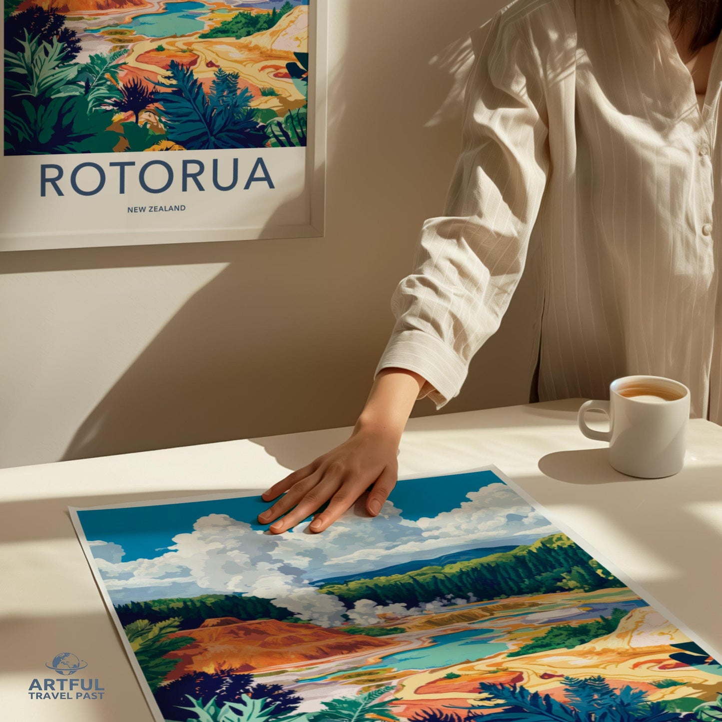 Rotorua Poster - New Zealand Wall Art