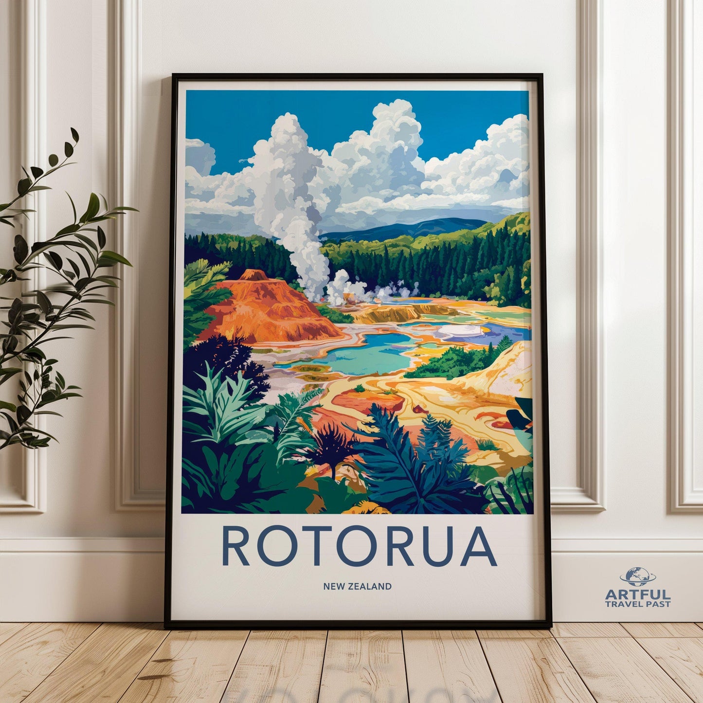 Rotorua Poster - New Zealand Wall Art