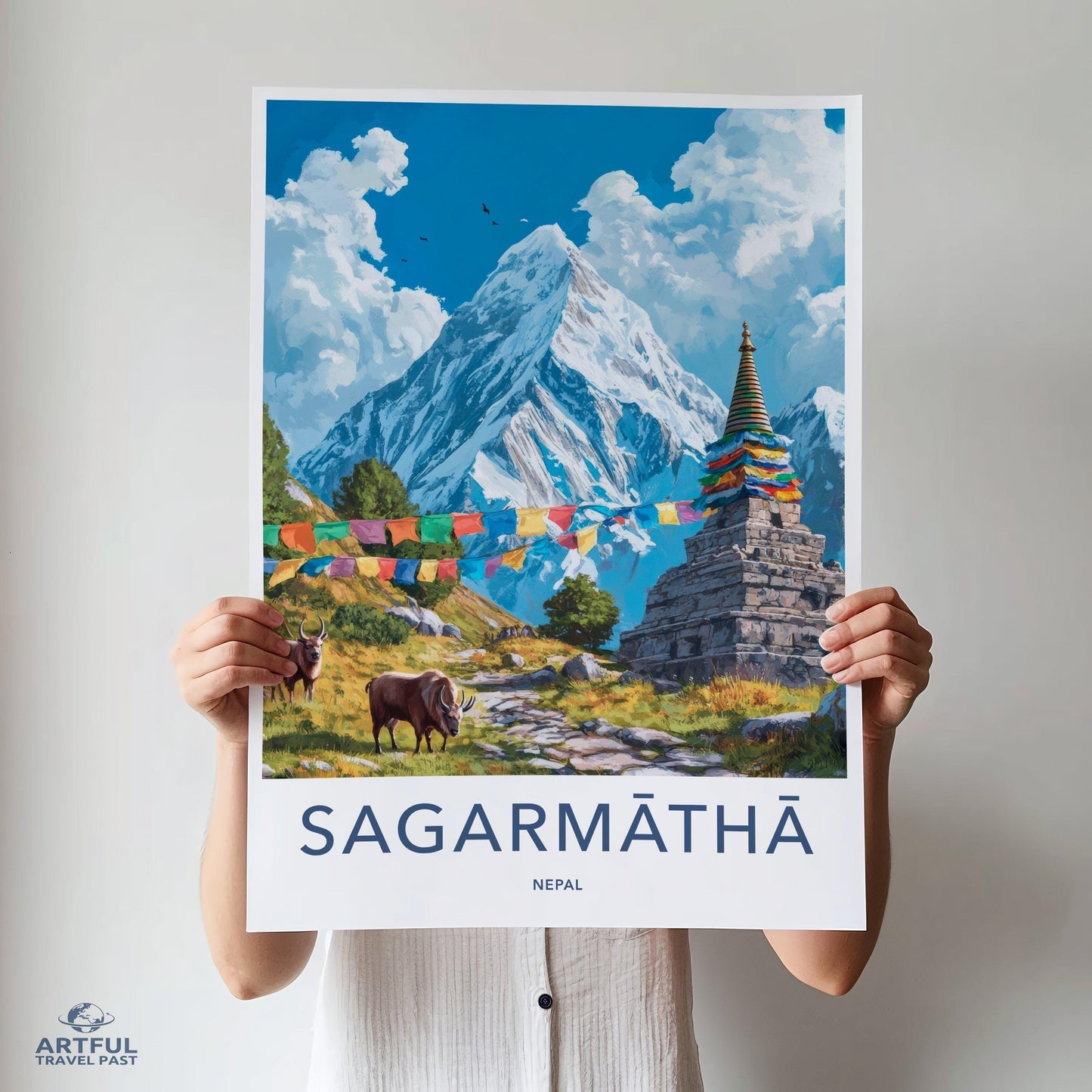 Sagarmatha Everest Poster - Nepal Wall Art