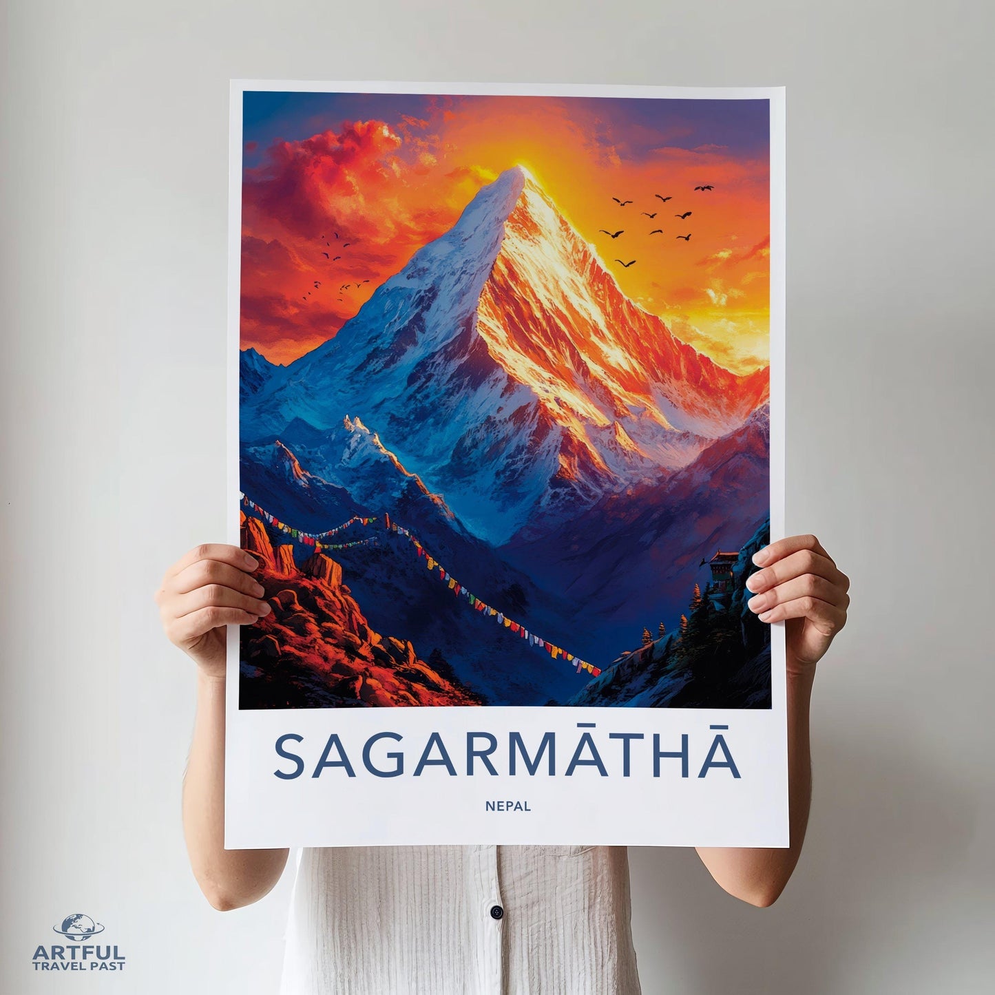 Sagarmatha Poster - Nepal Wall Art