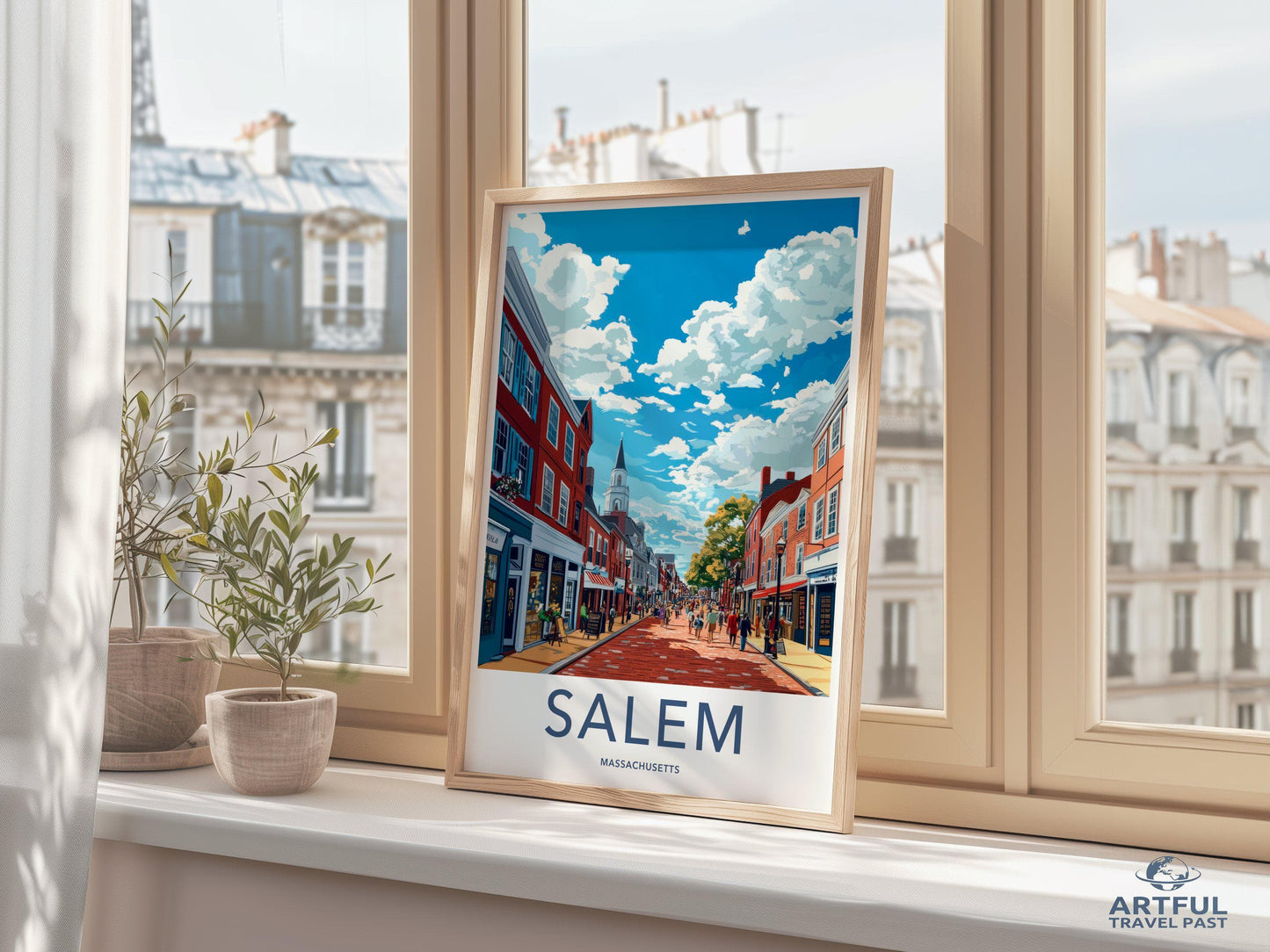 Salem Poster | Massachusetts Wall Art | America Decor