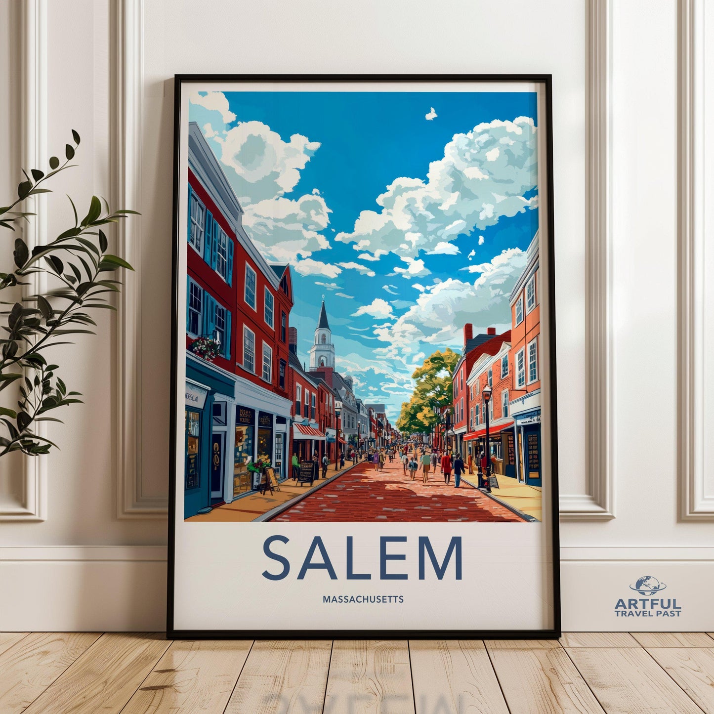 Salem Poster | Massachusetts Wall Art | America Decor