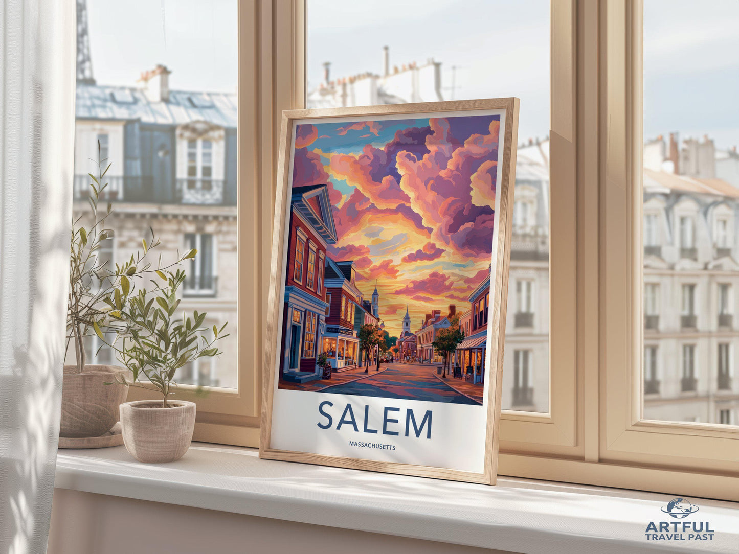 Salem Poster | Massachusetts Wall Art | America Decor