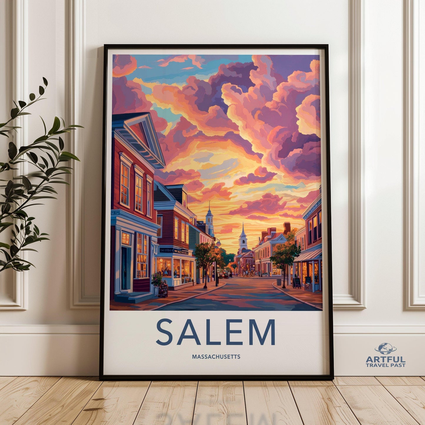 Salem Poster | Massachusetts Wall Art | America Decor