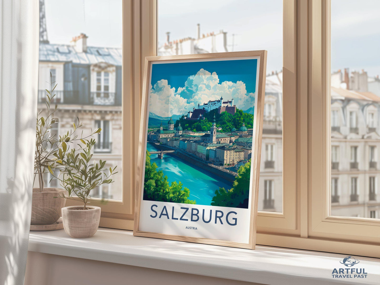 Salzburg Poster | Austria Wall Art | Europe Decor