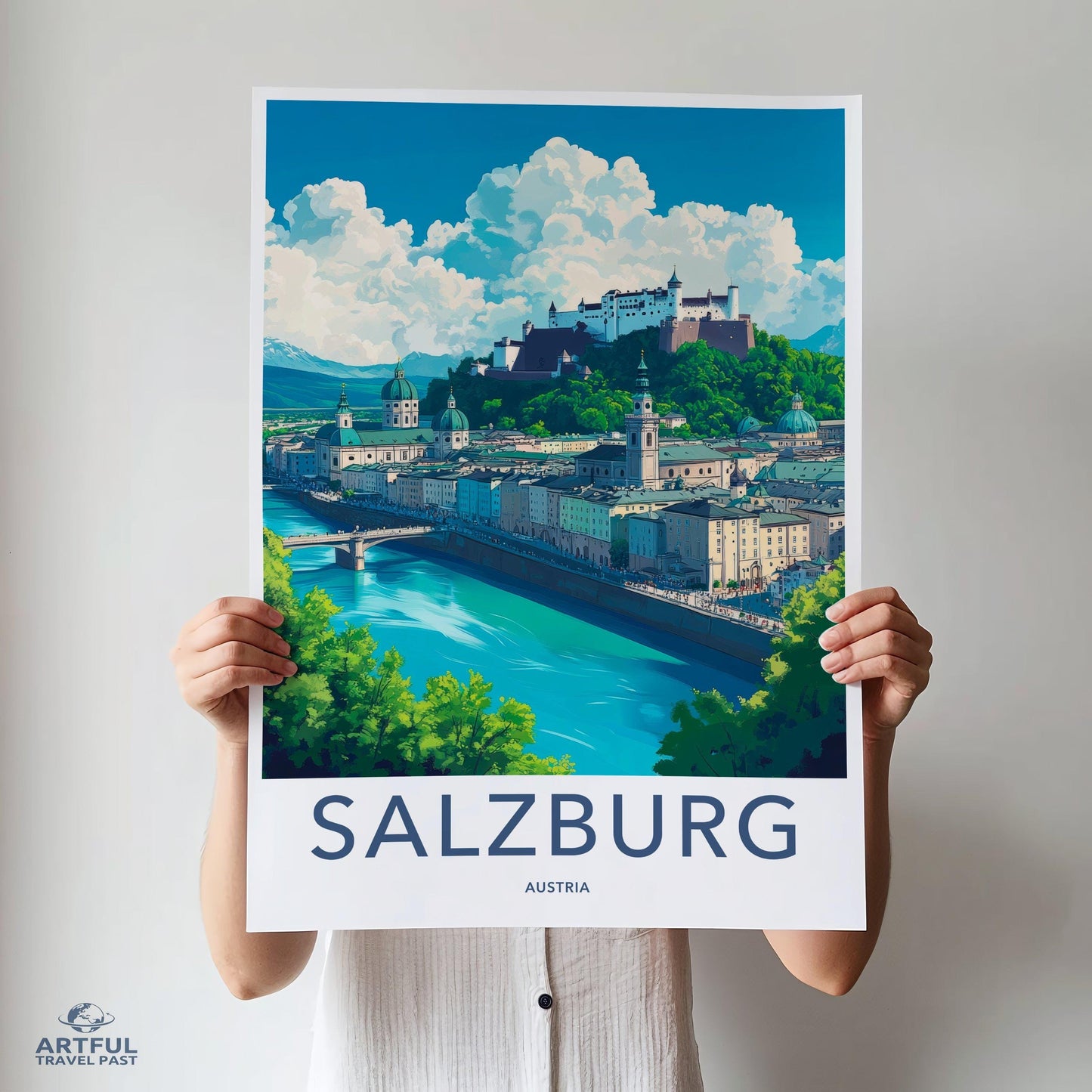 Salzburg Poster | Austria Wall Art | Europe Decor