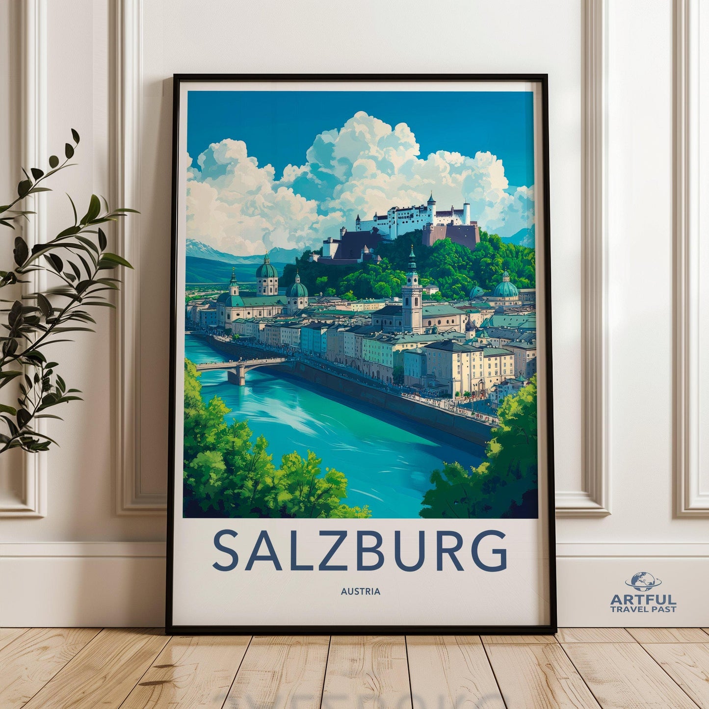 Salzburg Poster | Austria Wall Art | Europe Decor