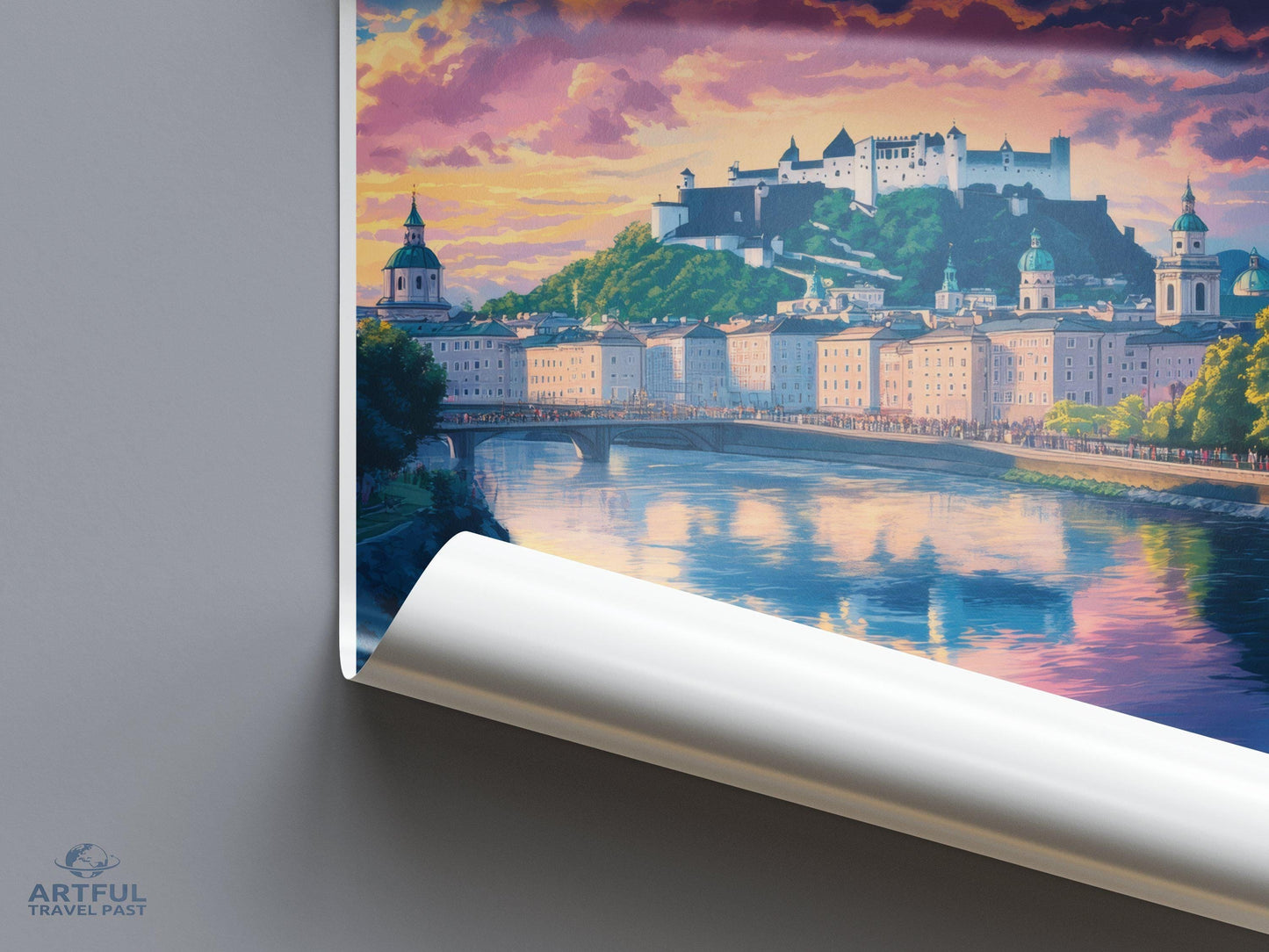 Salzburg Poster | Austria Wall Art | Europe Decor