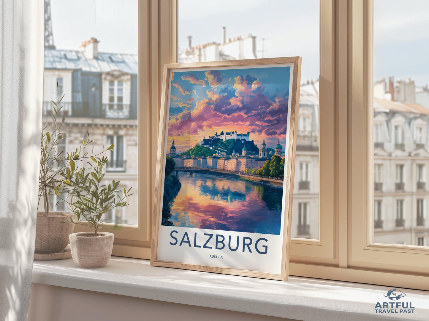 Salzburg Poster | Austria Wall Art | Europe Decor