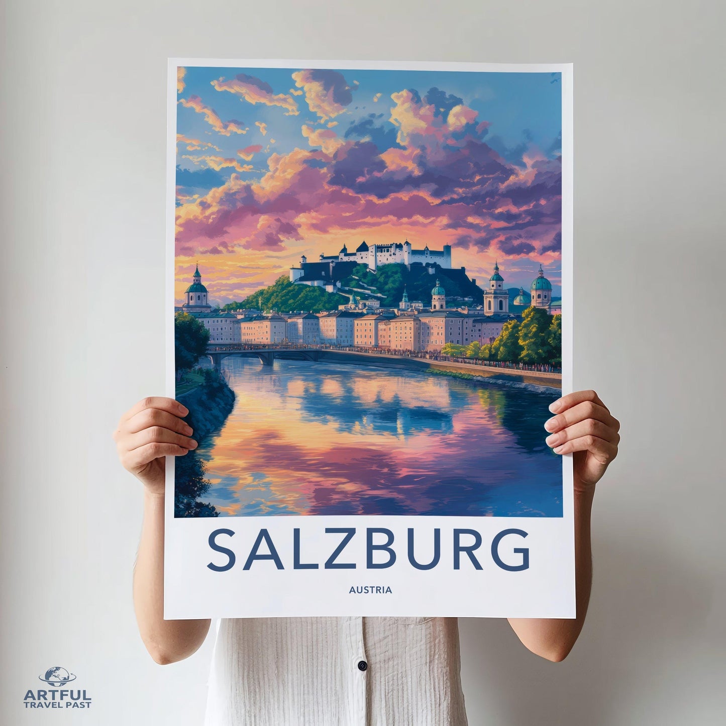 Salzburg Poster | Austria Wall Art | Europe Decor