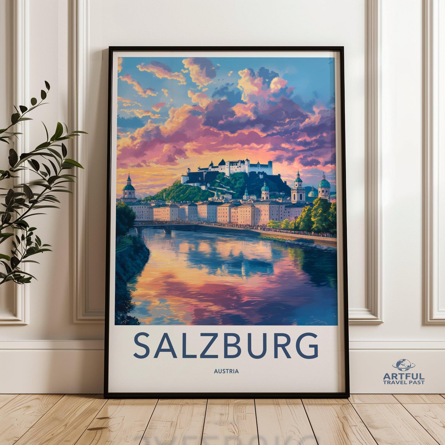 Salzburg Poster | Austria Wall Art | Europe Decor