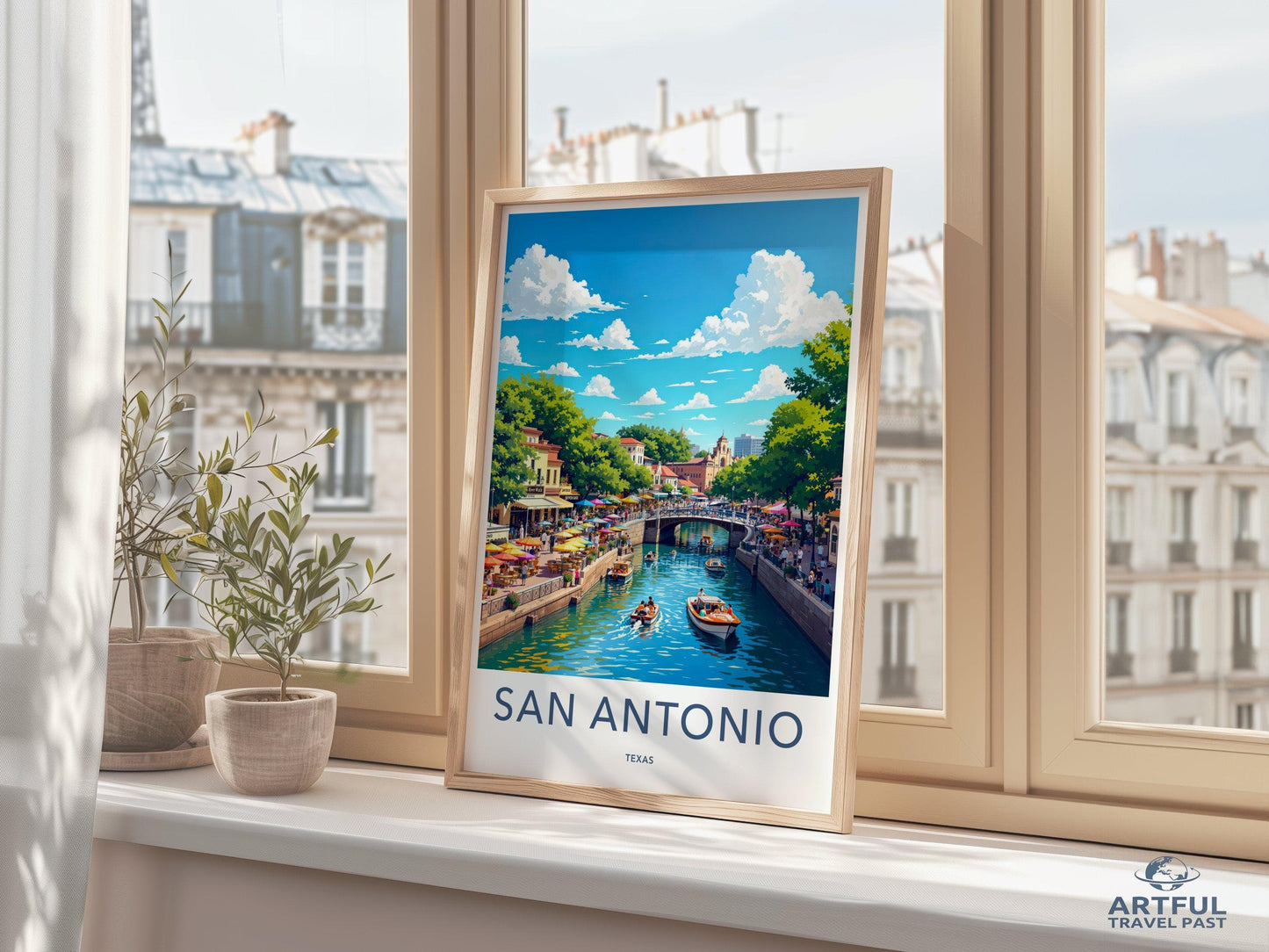 San Antonio Poster | Texas Wall Art | America Decor