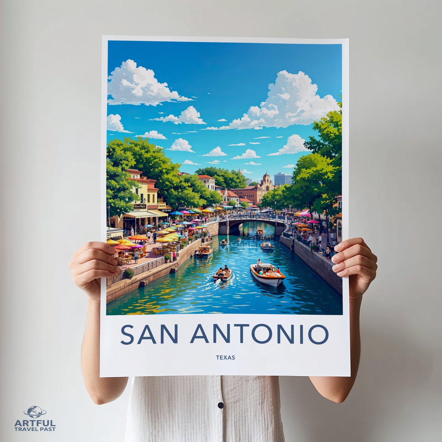 San Antonio Poster | Texas Wall Art | America Decor