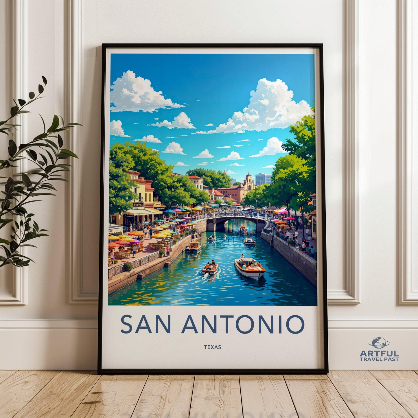 San Antonio Poster | Texas Wall Art | America Decor