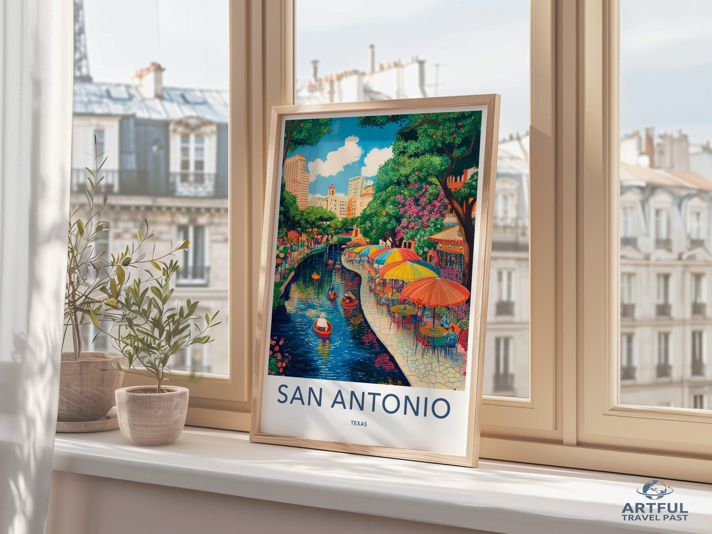 San Antonio Poster | Texas Wall Art | America Decor
