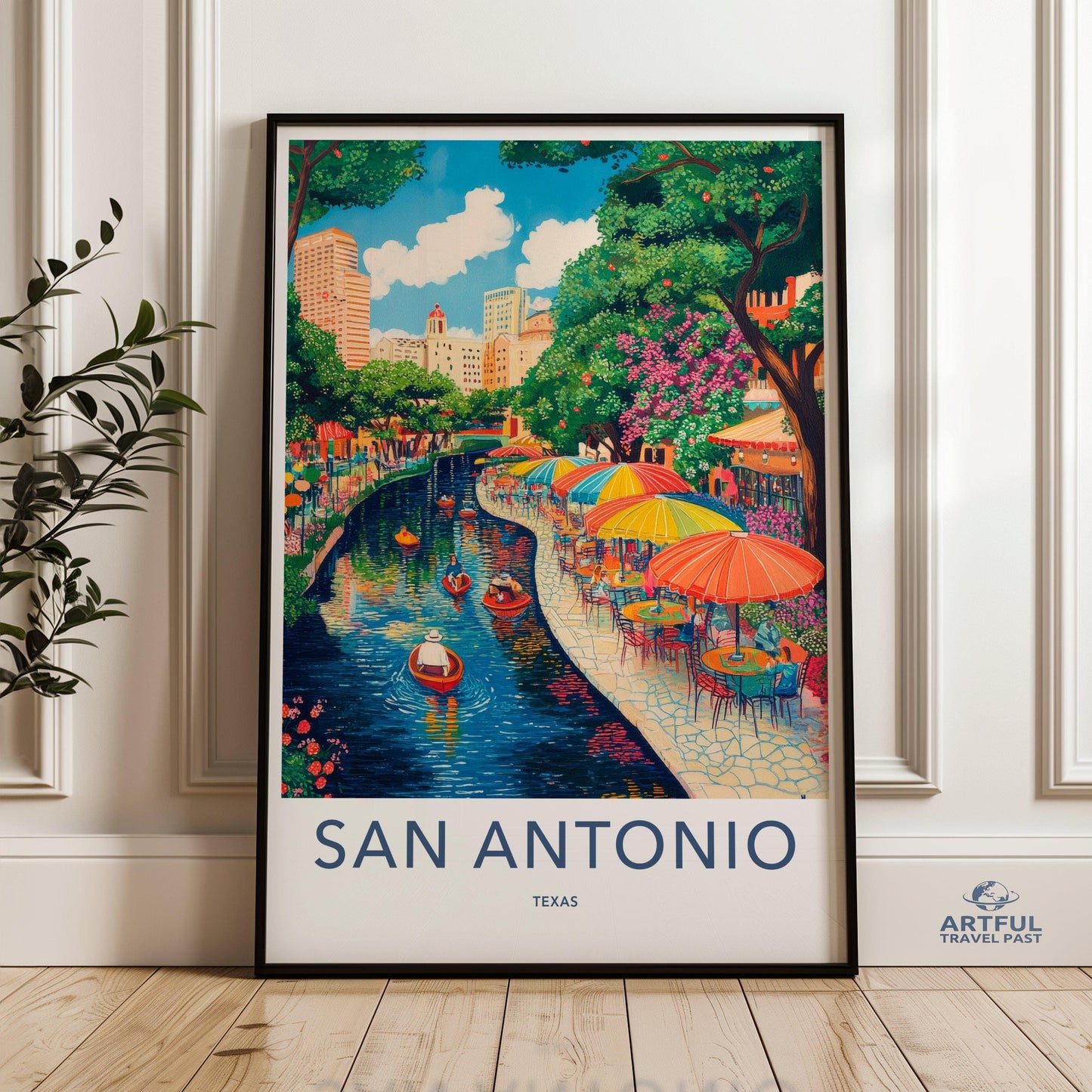 San Antonio Poster | Texas Wall Art | America Decor