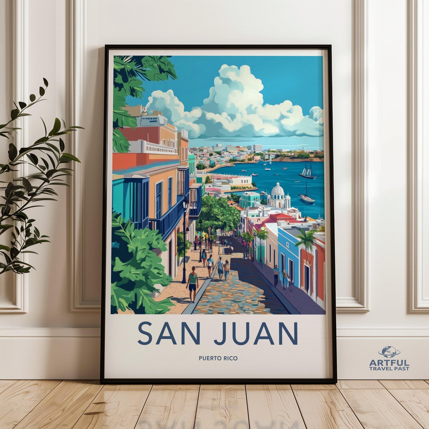 San Juan Poster | Puerto Rico Wall Art | Caribbean Decor